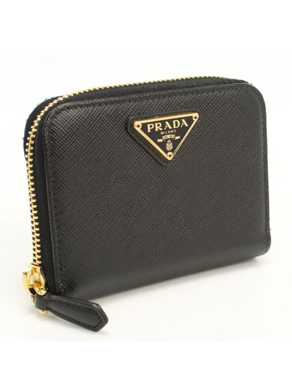 Prada Coin Purse Saffiano Triangle 1 268 Leather